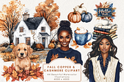 Copper & Cashmere Fall Clipart, an Illustration by NadiaTheronArt (Thumbnail 1 of 5)