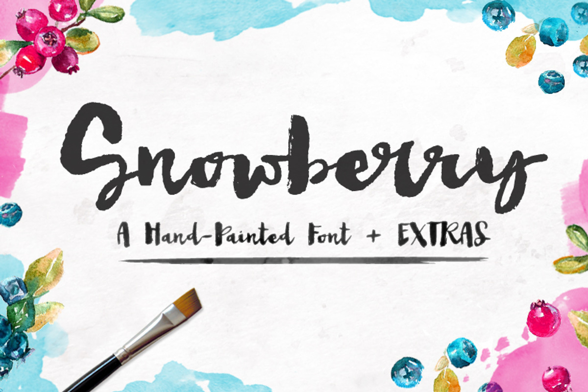 Snowberry - A Hand Painted Font