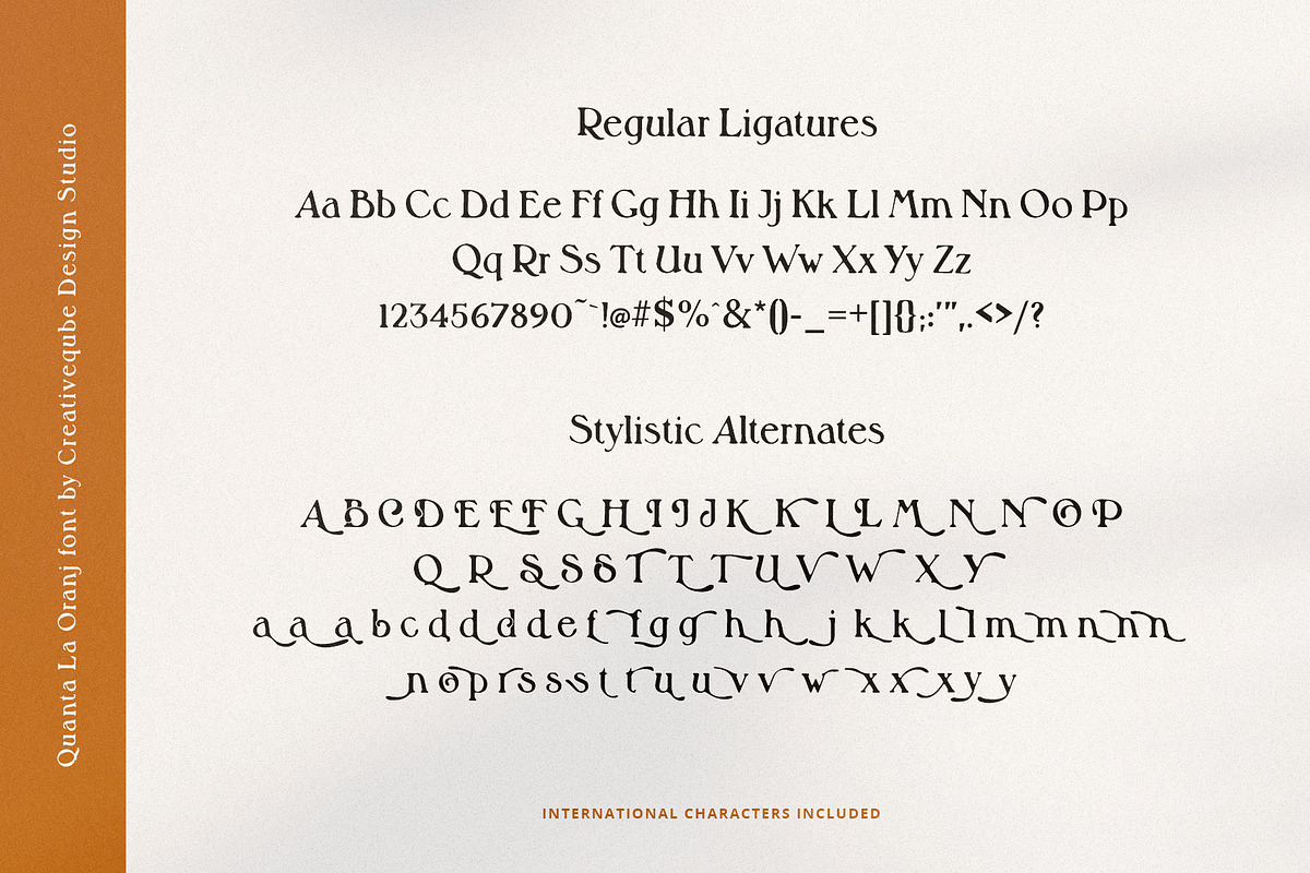 Quanta La Oranj Vintage Serif Font, a Serif Font by Creativeqube Design (Photo 13 of 14)