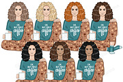 Coffee Lover Clipart, an Illustration by GlamArtZhanna (Thumbnail 4 of 4)