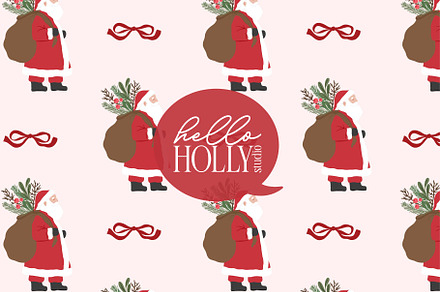Father Christmas Seamless Repeat