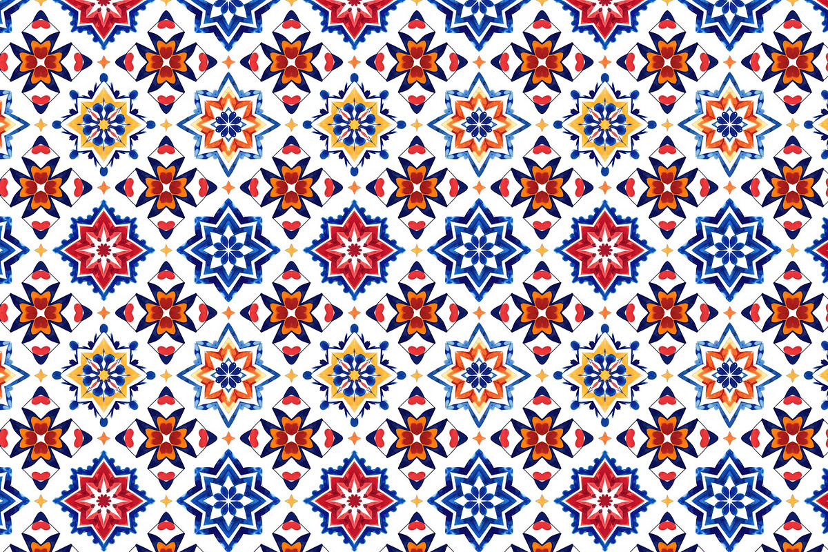 Islamic Moroccan & Azulejos pattern, a Pattern Graphic by SketchArtStudio (Photo 3 of 7)