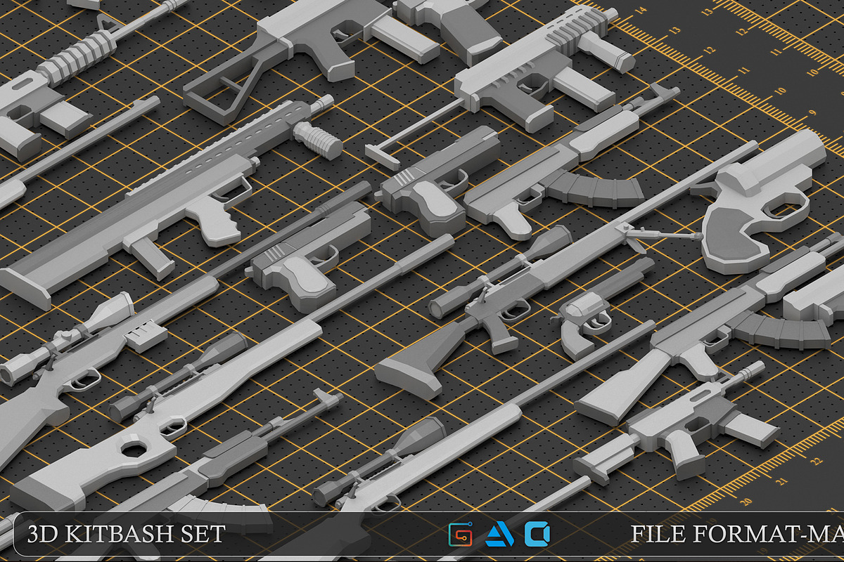Mega pack weapon kitbash, an Object 3D Model by MohamedHussien1 (Photo 5 of 8)