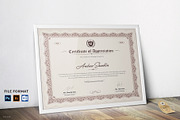 Certificate Template, a Stationery Template by ThemeDevisers (Thumbnail 1 of 2)