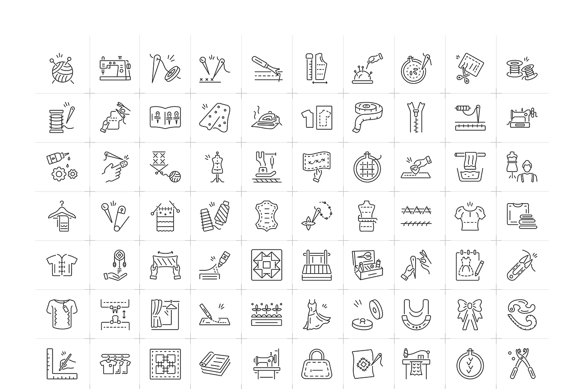 Animated Sewing Icons, an Outline Icon by Prosymbols (Photo 5 of 7)