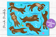 Otter Clipart and Vectors, an Animal Illustration by PinkPueblo (Thumbnail 2 of 4)