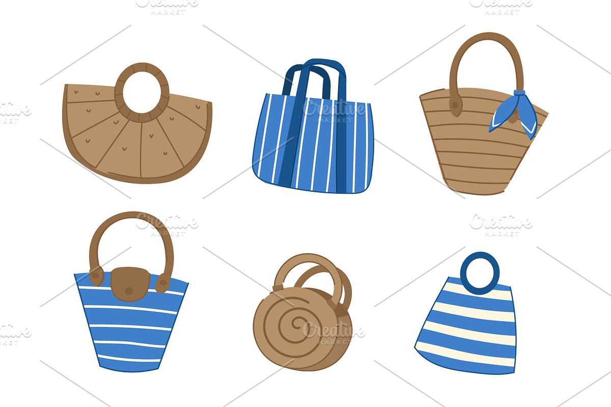 A Set of Summer Beach Bags, an Object Illustration by Milota (Photo 3 of 3)