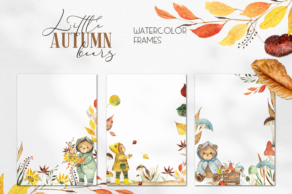 Little Autumn Bears. Watercolor, an Object Graphic by Ana-Sakuta (Photo 9 of 12)