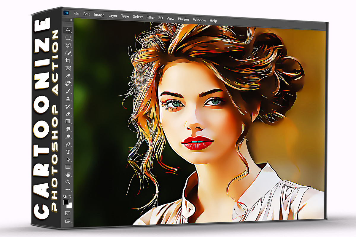Cartoonize painting Photoshop Action, a Brushes & More by one-touch (Photo 1 of 9)