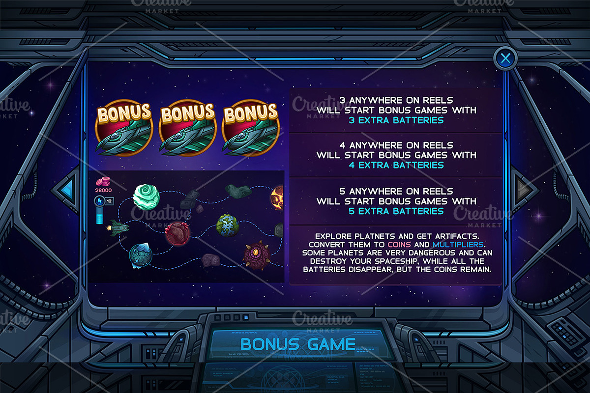 Space Odyssey Slots Game KIT, a Technology Illustration by Saranai Store (Photo 12 of 16)