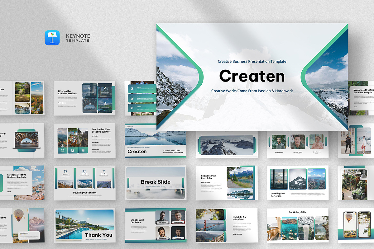 Creative Business Keynote Template, a Design Template by fluffstudio (Photo 1 of 6)