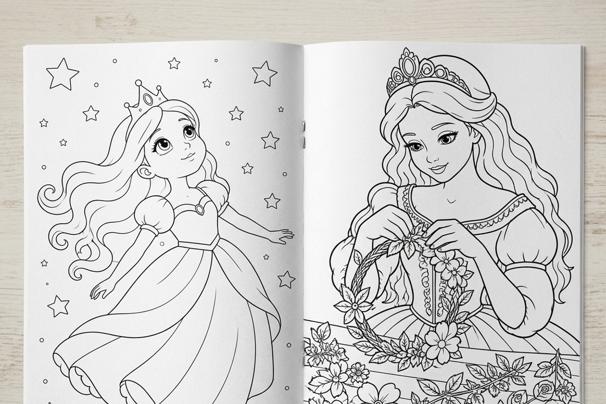 Magical Princess Coloring Book Vol37, a Person Illustration by ikarifq shop (Photo 7 of 7)
