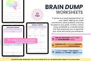 Brain Dump Printable ADHD Planner, a Print Template by PlannersByBee (Thumbnail 1 of 3)