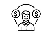 Cash flow Line Icon, an Icon by Pexelpy (Thumbnail 1 of 2)