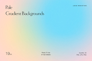 Pale Gradient Backgrounds PSD