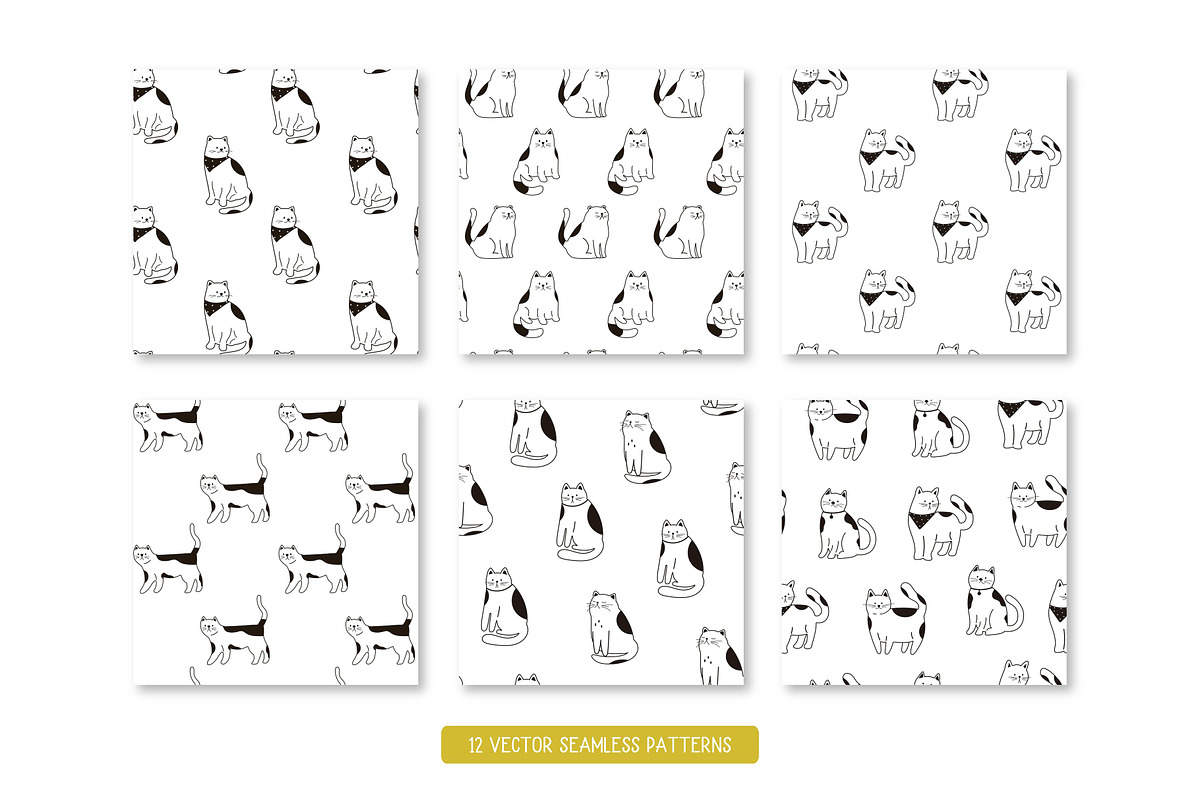 Cute cats collection, an Animal Illustration by EltaMaxArt (Photo 2 of 5)