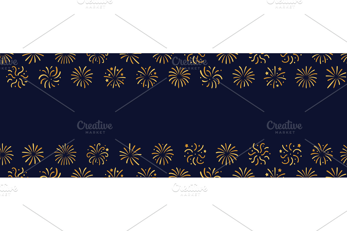 Elegant gold firework border pattern, an Object Illustration by GraphiShop
