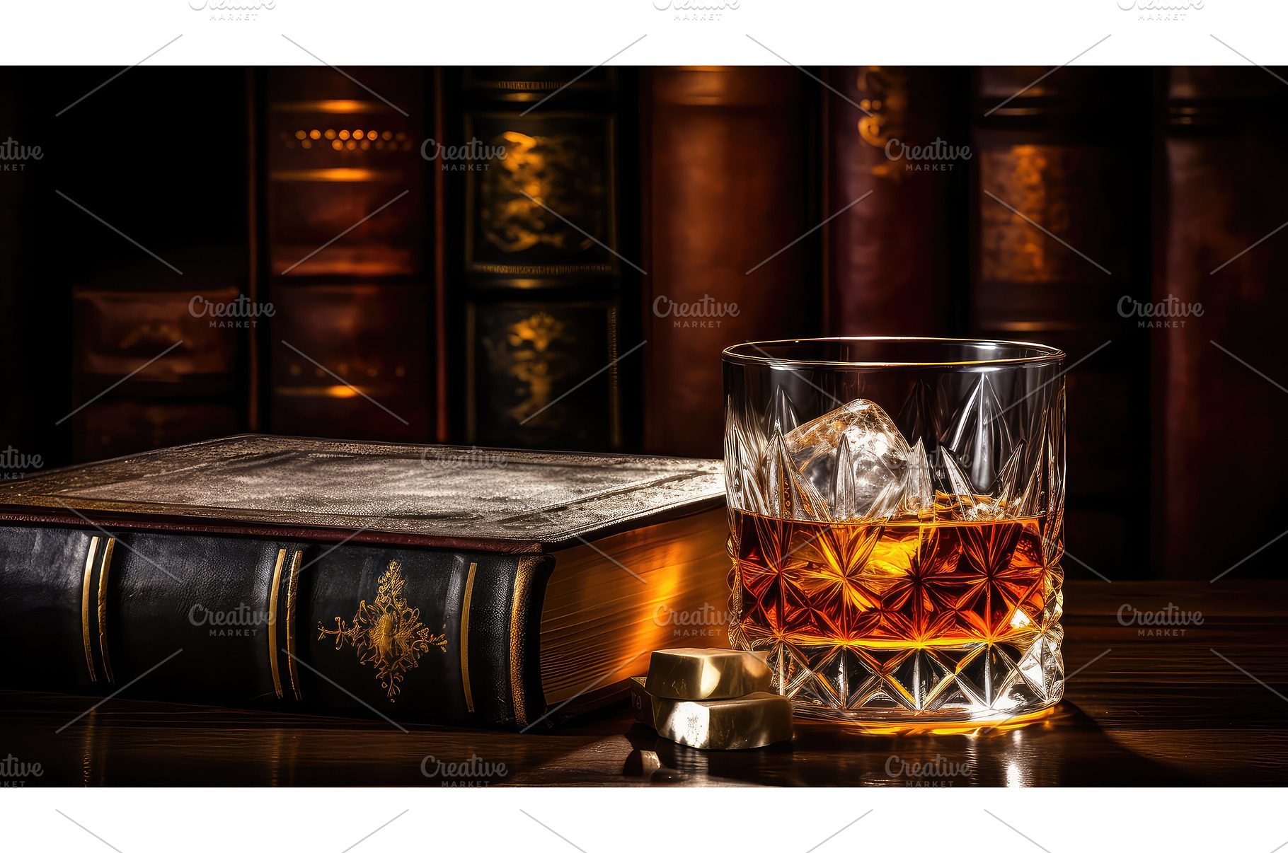 alcohol brown whiskey drink leather, a Food & Drink Photo by pikepicture