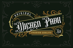 Wicken park, a Blackletter Font by LetterStock