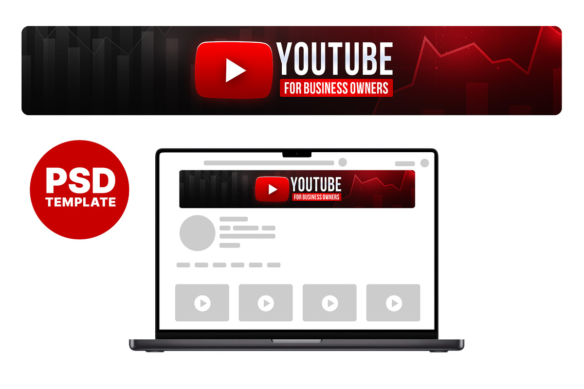 Professional YouTube banner Template, a Social Media Template by Vaughn Studios (Photo 1 of 5)