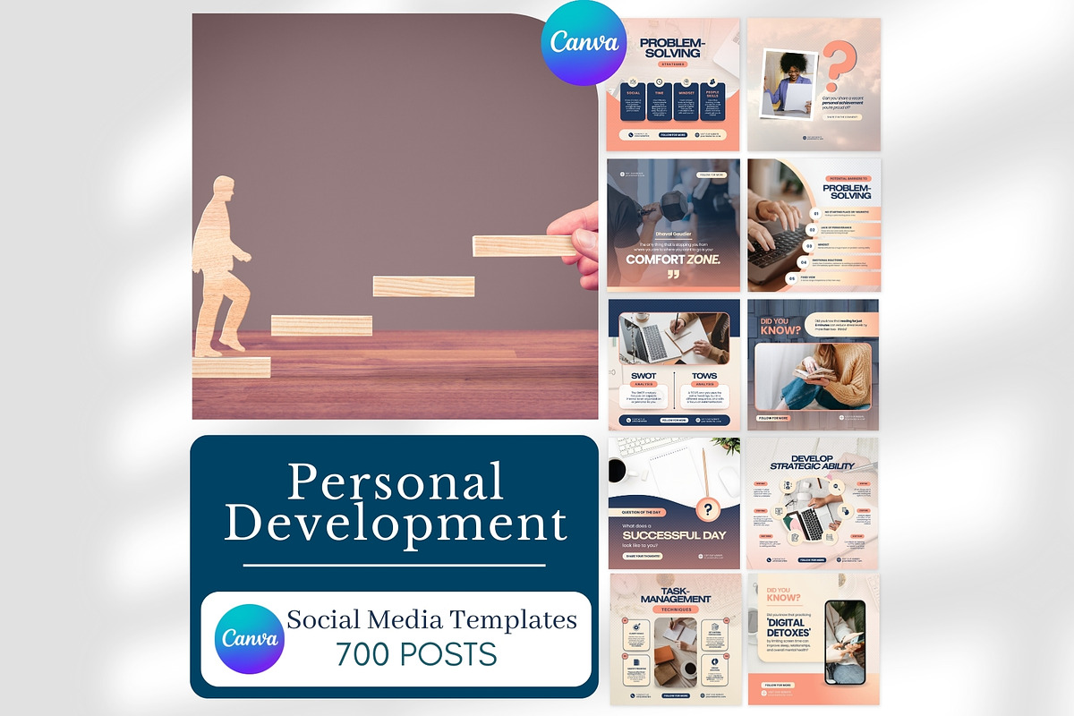 Personal Development Canva Templates, a Social Media Template by Viral Content Design (Photo 13 of 14)