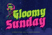 Gloomy Sunday - Dripping Blackletter, a Blackletter Font by Pixesia Studio (Thumbnail 1 of 11)