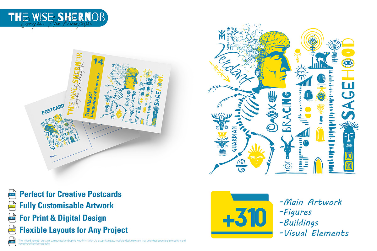 The Wise Shernob - Neo-Primitivism, a Person Illustration by ODO Visual Shop (Photo 8 of 14)