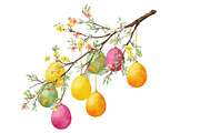 Watercolor Easter Clipart Bundle, an Illustration by Designking (Thumbnail 4 of 4)
