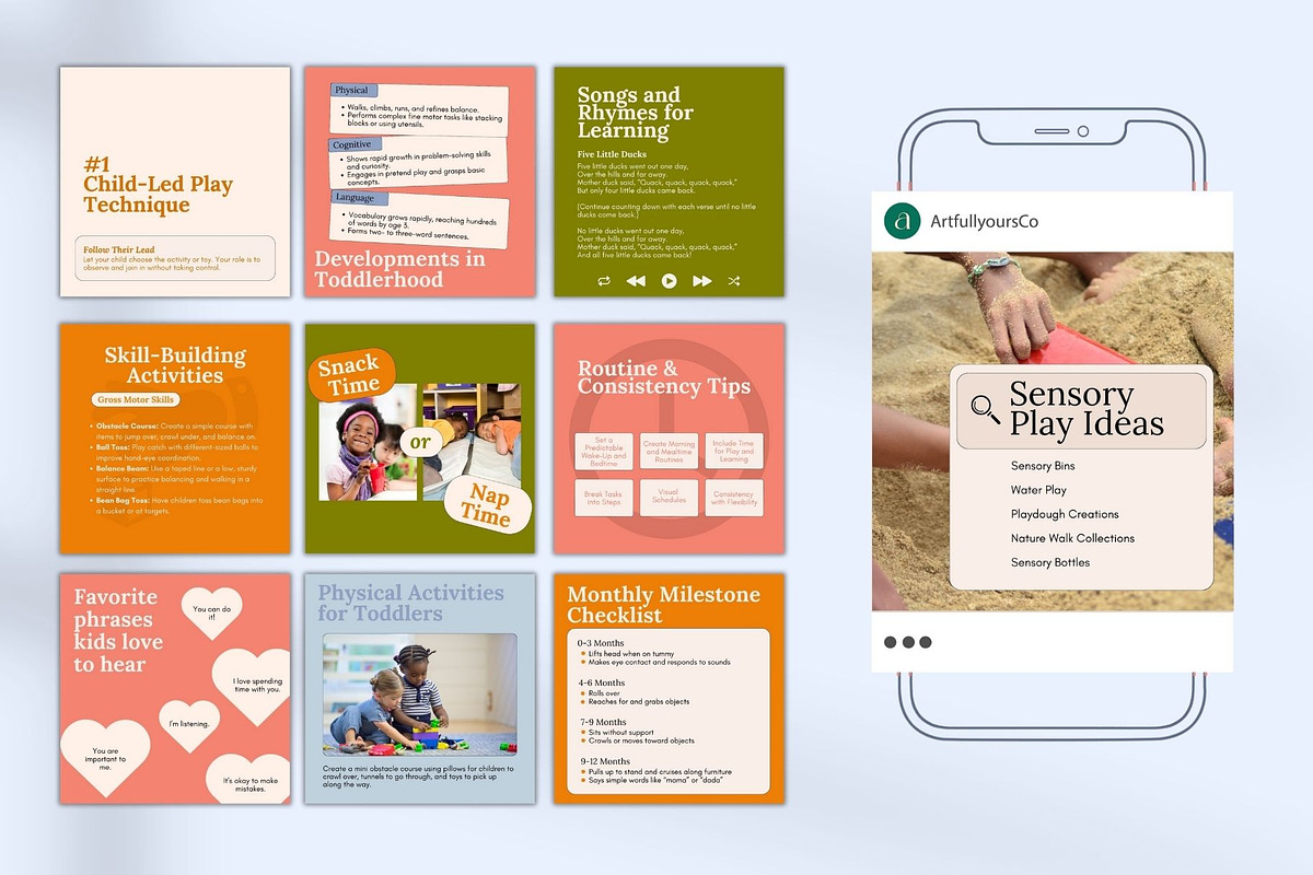 Tots Early Education Social Template, a Social Media Template by Artfullyours (Photo 5 of 11)