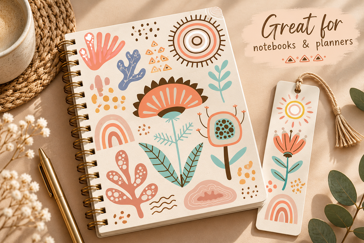 Boho Folk Floral Clipart, a Decorative Illustration by Anna Studio (Photo 3 of 12)