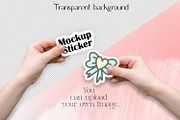 Child Hands Sticker Mockup. PSD, PNG, a Print Template by MockupMarket (Thumbnail 5 of 8)