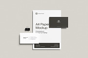 A4 Paper & Business Card Mockup, an Advertising Mockup by swsi-studio (Thumbnail 3 of 5)