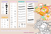 Procreate Kawaii Art Floral Brushes, a Brush Add-On by Artbykimmyw (Thumbnail 2 of 11)