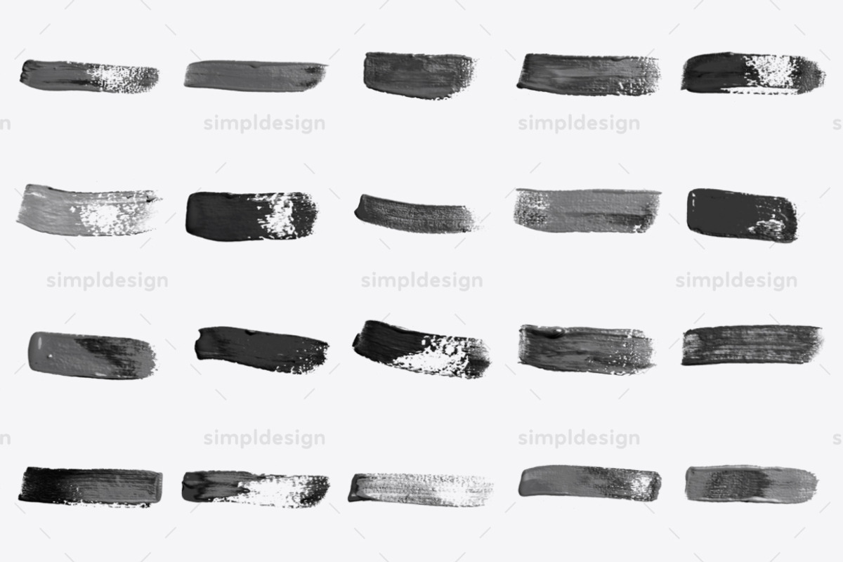 52 Acrylic Stroke Photoshop Brushes, a Brush Add-On by SimplDesign (Photo 2 of 4)