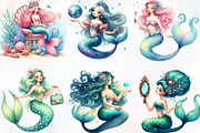 Magical Mermaid Sublimation Bundle, an Illustration by Designking (Thumbnail 3 of 4)