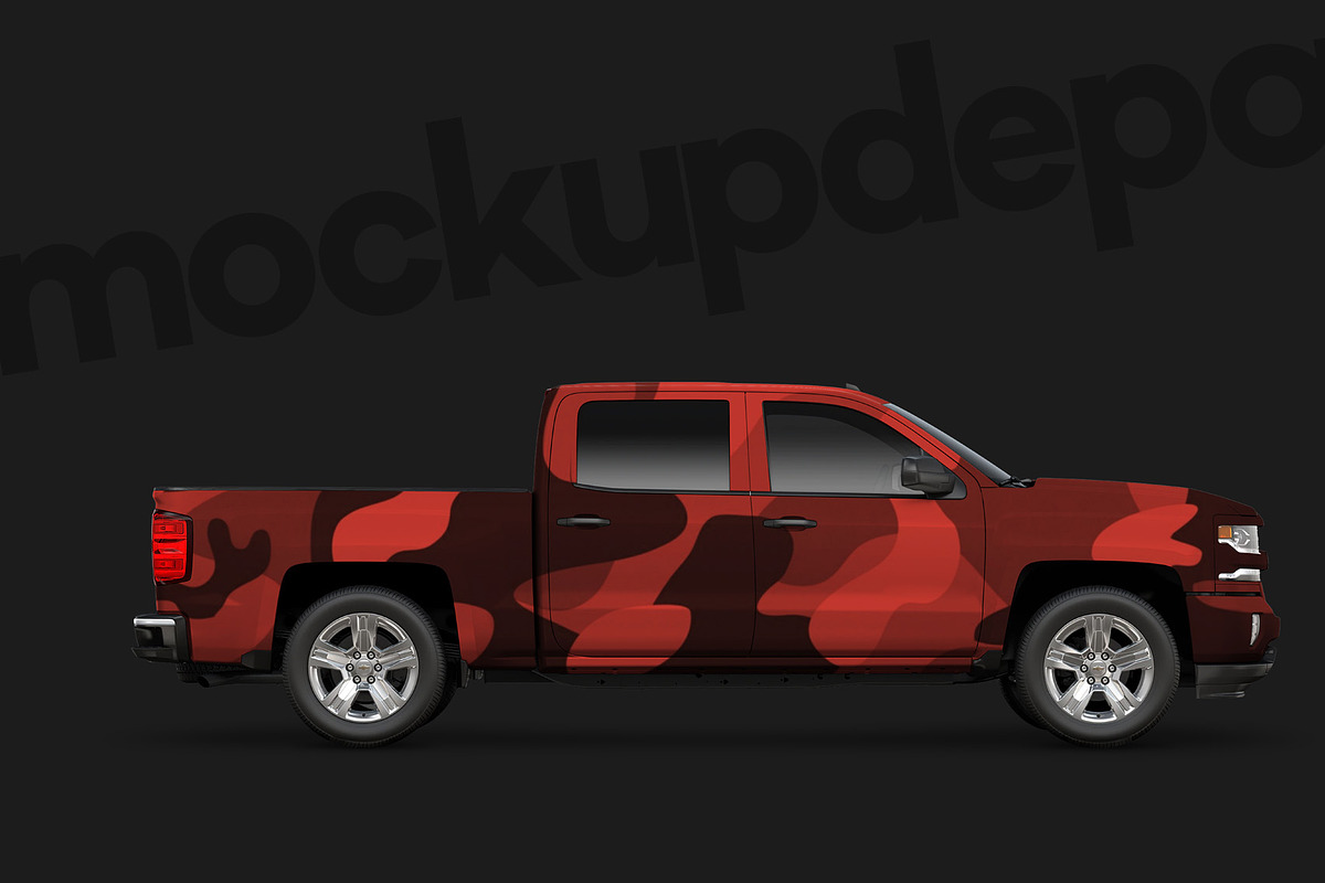 Chevy Silverado PSD Mockup, a Mockup by mockupdepot (Photo 4 of 5)