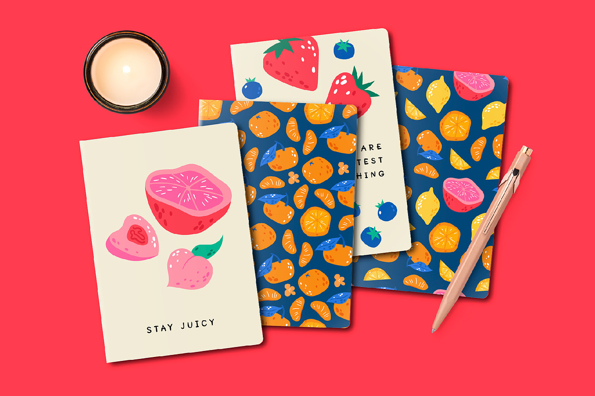 Fruits | Clipart + patterns, a Food Illustration by katieromanoff_art (Photo 13 of 15)
