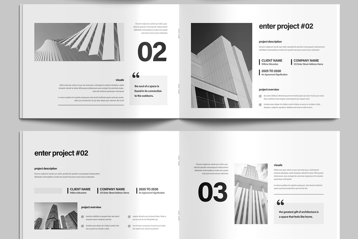 Modern Architecture Portfolio Layout, a Brochure Template by MightyDesign (Photo 4 of 9)