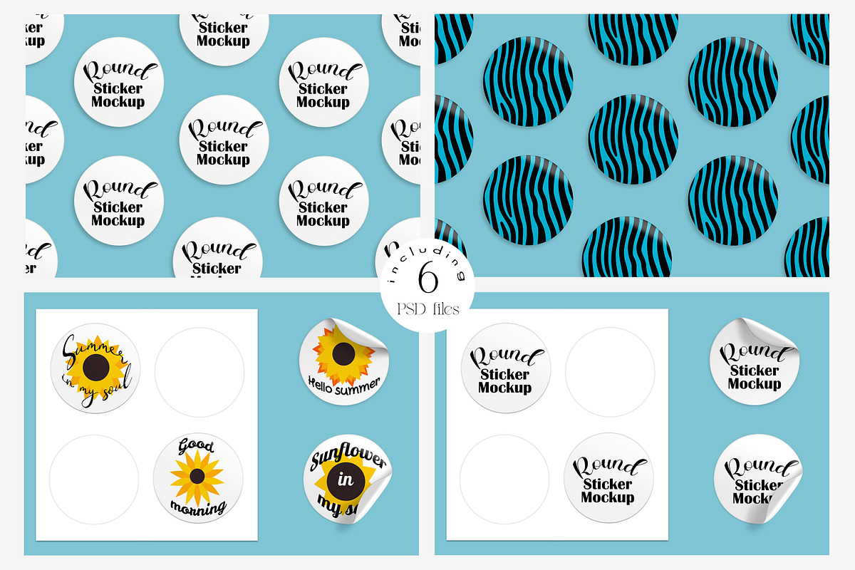 Round Sticker mockup bundle, a Print Template by MockupMarket (Photo 6 of 7)