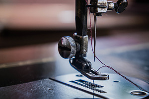 Presser foot for sewing machine featuring accessory, bespoke, and cloth