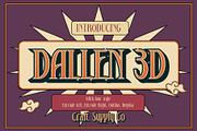 Dallen 3D, a Serif Font by Craft Supply Co. (Thumbnail 1 of 8)