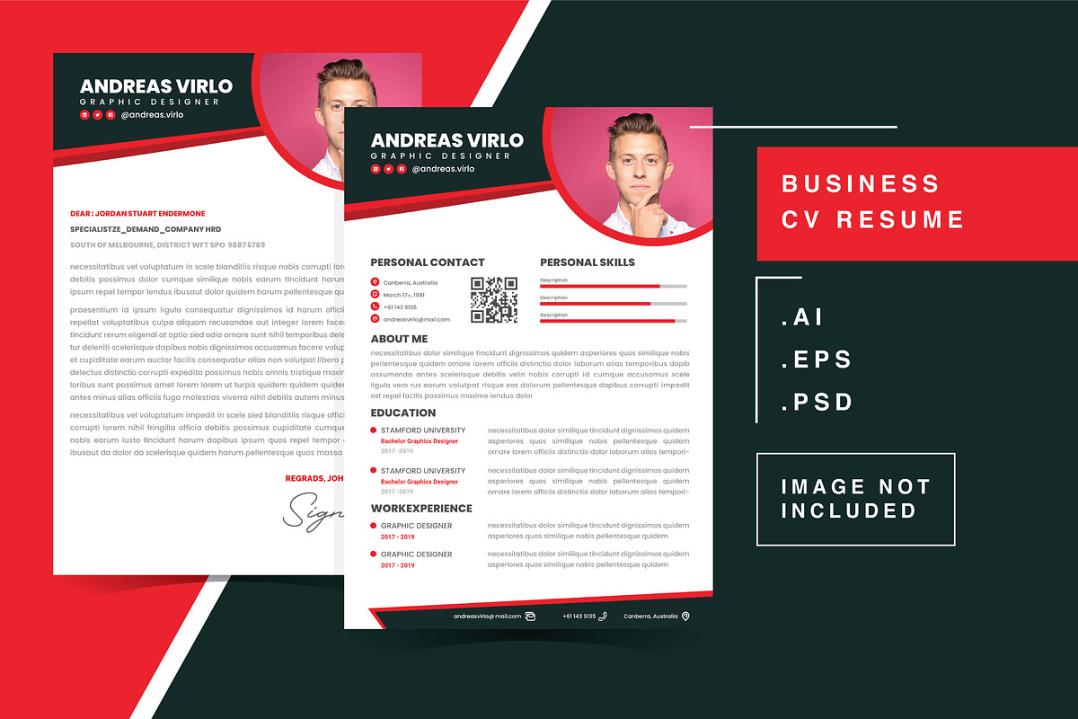 Business - CV Resume Template, a Resume Template by QueenType