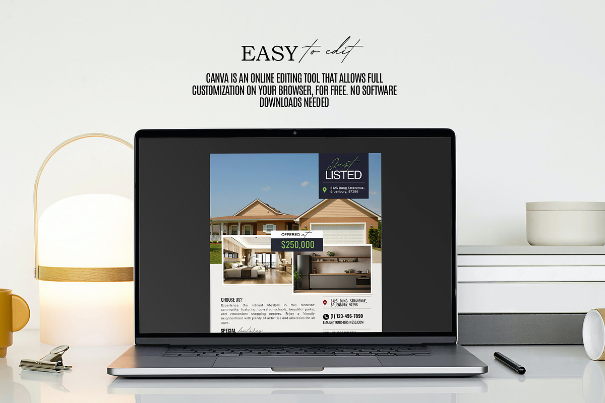 Realtor Just Listed Property Flyer, a Flyer Template by Prapti Design (Photo 9 of 10)