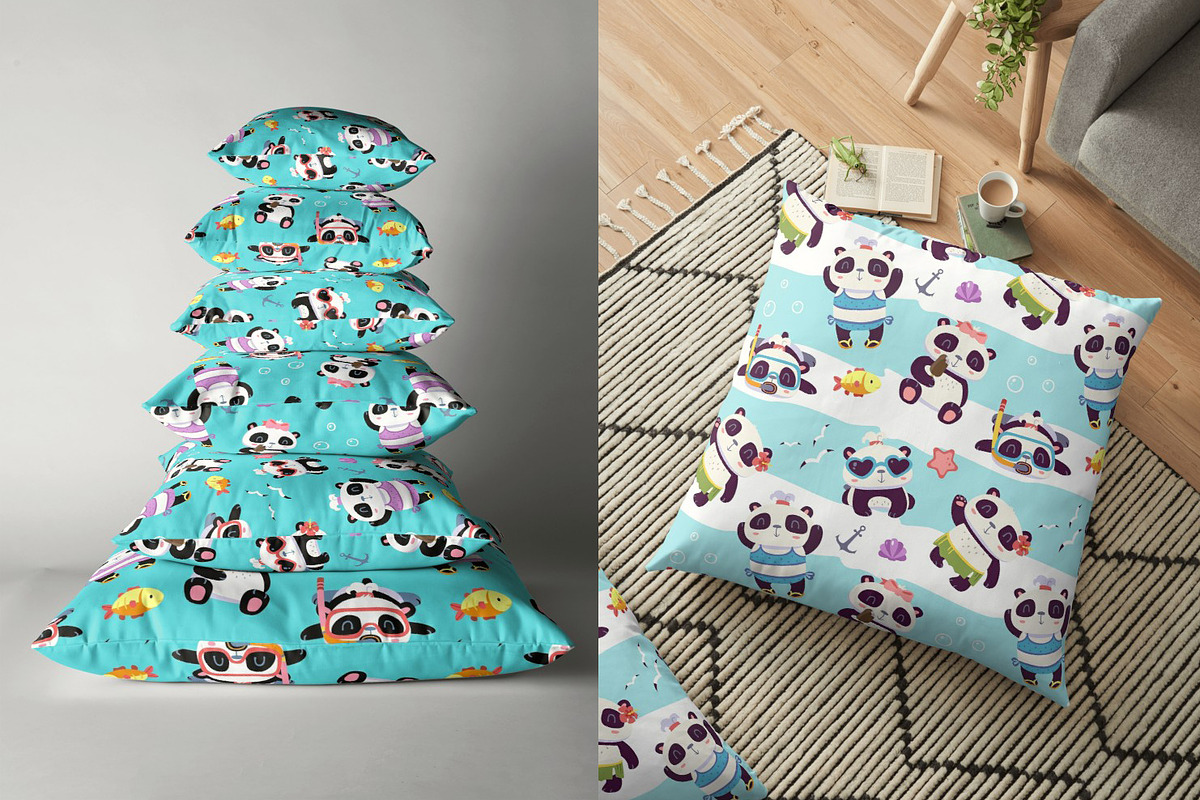 NEW Cartoon panda set 3 (+BONUS), an Animal Illustration by SunnyWS (Photo 5 of 6)