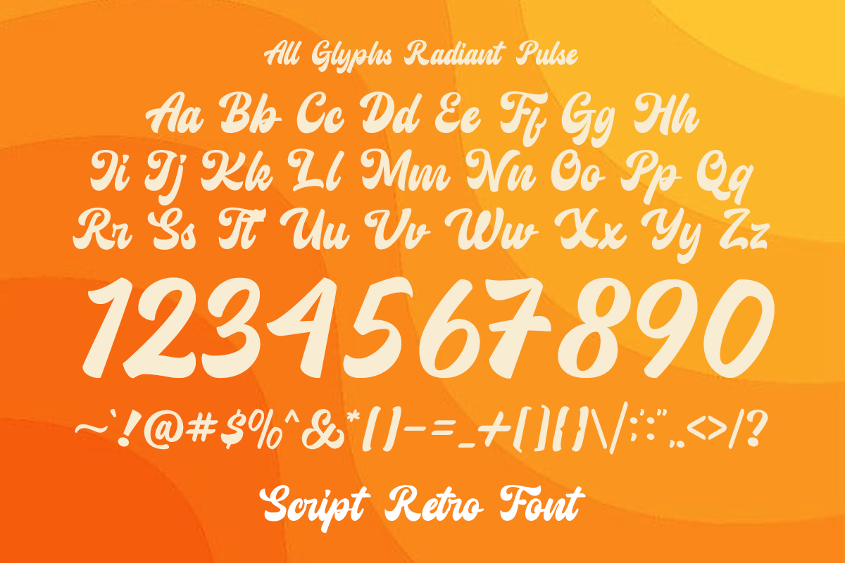 Radiant Pulse Font, a Script Font by Pen Culture (Photo 11 of 12)