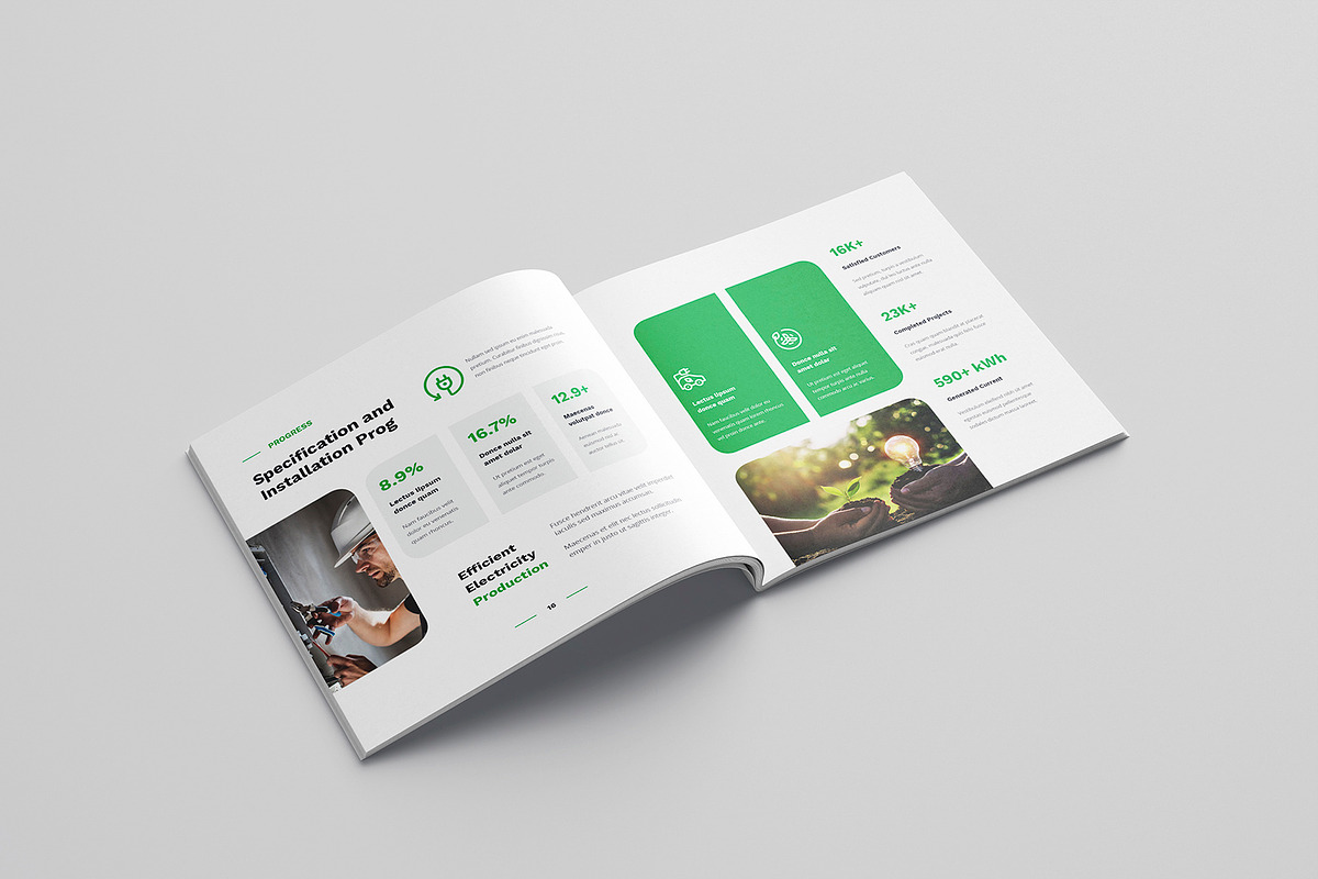 Solar Energy Company Profile Square, a Brochure Template by artbart (Photo 6 of 7)