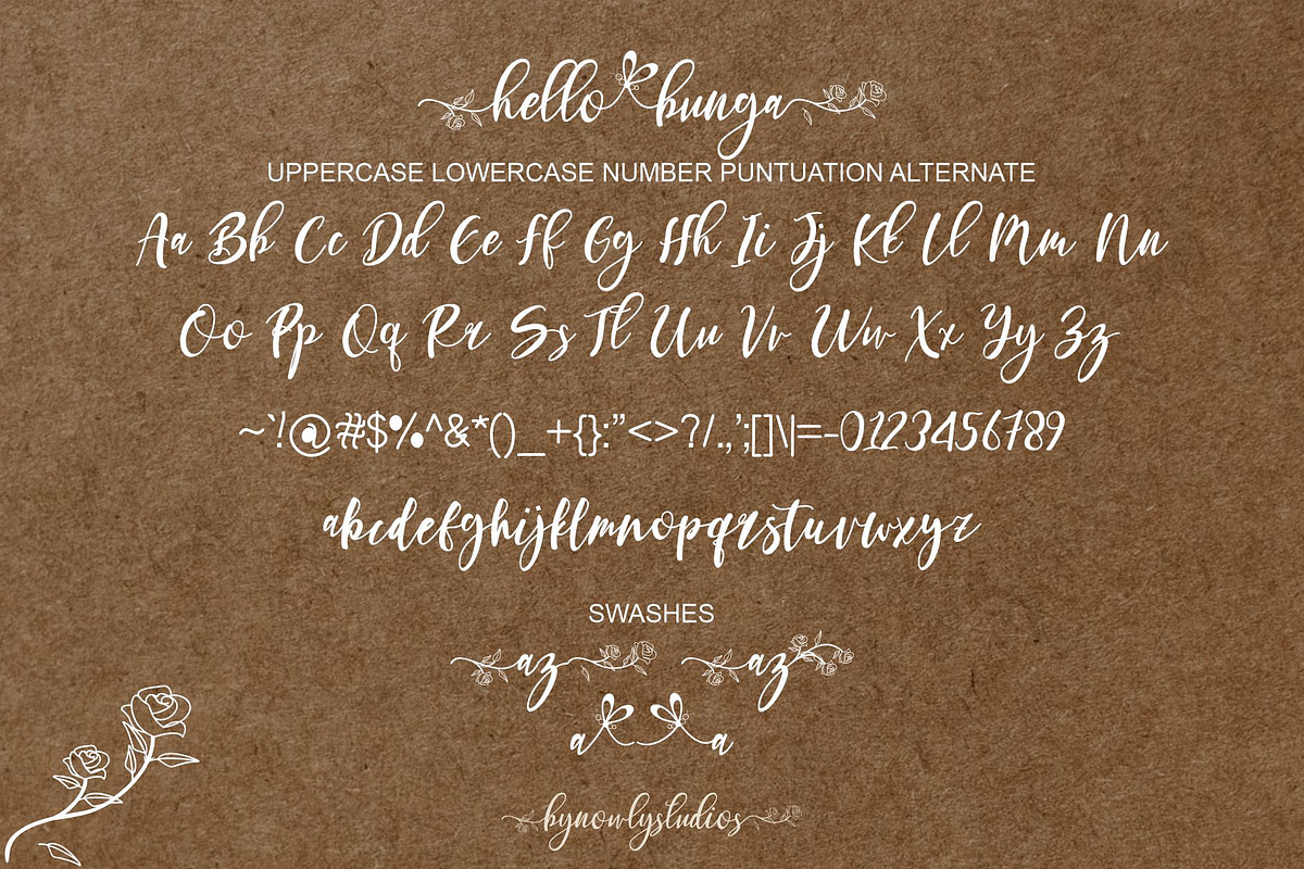 Hello Bunga, a Script Font by Nowlystudios (Photo 8 of 8)