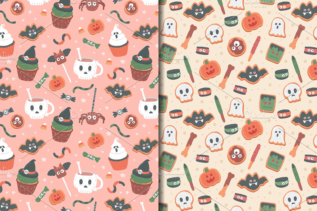 Cute Halloween Sweets Pattern, a Pattern Graphic by CreativeChristiana (Photo 5 of 9)