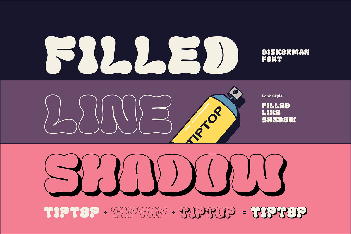 Diskorman – Bubbly Urban Graffiti, a Slab Serif Font by Tiptop Graphic (Photo 2 of 9)