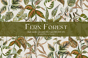 Fern Forest Pattern & Motifs, a Pattern Graphic by GND ART STUDIO (Thumbnail 1 of 8)